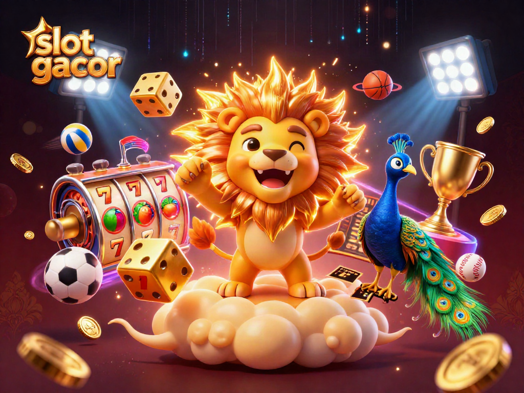 Join the excitement with slot gacor, featuring vibrant 3D characters and action-packed casino elements.